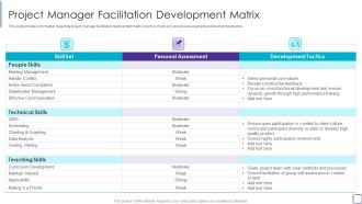 PMP Success Factors IT Project Manager Facilitation Development Matrix Formats PDF