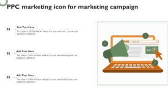 PPC Marketing Icon For Marketing Campaign Brochure PDF