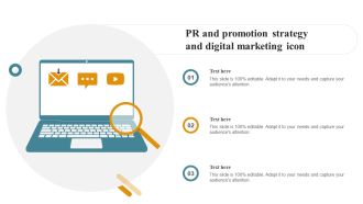 PR And Promotion Strategy And Digital Marketing Icon Slides PDF