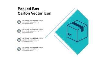 Packed Box Carton Vector Icon Ppt PowerPoint Presentation Infographics Examples PDF