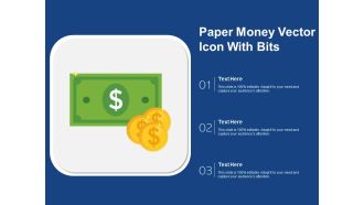 Paper Money Vector Icon With Bits Ppt PowerPoint Presentation File Inspiration PDF