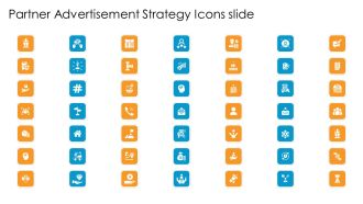 Partner Advertisement Strategy Icons Slide Ppt Show Graphics Design PDF