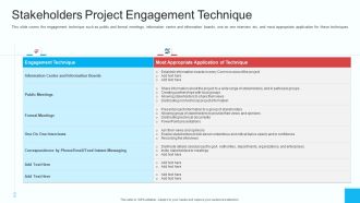 Partner Strategy Initiative Stakeholders Project Engagement Technique Topics PDF