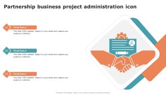 Partnership Business Project Administration Icon Formats PDF