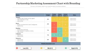 Partnership Marketing Assessment Chart With Branding Ppt PowerPoint Presentation File Slide Portrait PDF