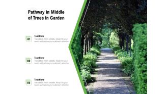 Pathway In Middle Of Trees In Garden Ppt PowerPoint Presentation File Formats PDF