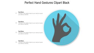 Perfect Hand Gestures Clipart Black Ppt PowerPoint Presentation File Vector PDF