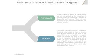 Performance And Features Ppt PowerPoint Presentation Example