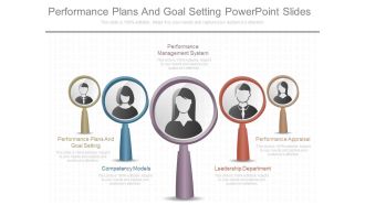 Performance Plans And Goal Setting Powerpoint Slides