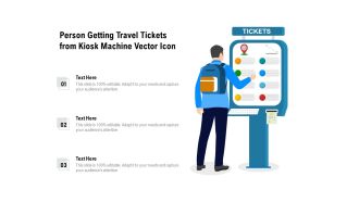 Person Getting Travel Tickets From Kiosk Machine Vector Icon Ppt PowerPoint Presentation File Designs PDF