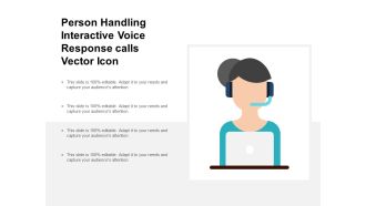 Person Handling Interactive Voice Response Calls Vector Icon Ppt PowerPoint Presentation Inspiration Visuals