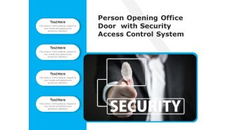 Person Opening Office Door With Security Access Control System Ppt PowerPoint Presentation Styles Rules PDF