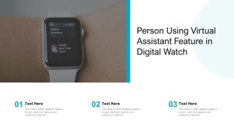 Person Using Virtual Assistant Feature In Digital Watch Ppt PowerPoint Presentation File Templates PDF