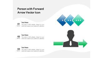 Person With Forward Arrow Vector Icon Ppt PowerPoint Presentation File Icons PDF