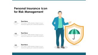 Personal Insurance Icon For Risk Management Ppt PowerPoint Presentation Gallery Portrait PDF