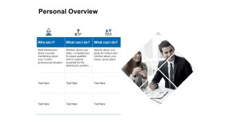 Personal Overview Marketing Ppt PowerPoint Presentation Layouts Graphics Pictures