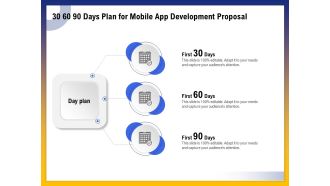 Phone Application Buildout 30 60 90 Days Plan For Mobile App Development Proposal Ppt PowerPoint Presentation Gallery Influencers PDF