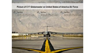 Picture Of C17 Globemaster On United States Of America Air Force Ppt PowerPoint Presentation File Clipart PDF