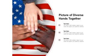 Picture Of Diverse Hands Together Ppt PowerPoint Presentation Model Graphics Design