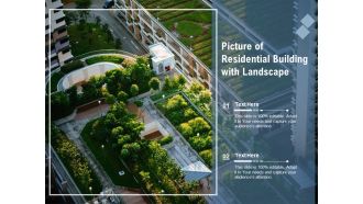 Picture Of Residential Building With Landscape Ppt PowerPoint Presentation Files PDF