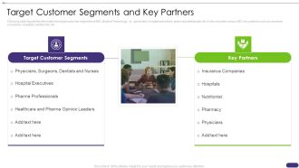 Pitch Deck For Healthcare Application Target Customer Segments And Key Partners Clipart PDF
