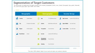 Pitch Deck For Short Term Debt Financing Segmentation Of Target Customers Graphics PDF
