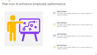 Plan Icon To Enhance Employee Performance Introduction PDF