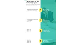 Plan Of Action For Staff Internship Program One Pager Sample Example Document