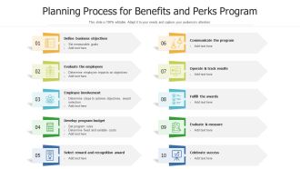 Planning Process For Benefits And Perks Program Ppt Inspiration Slides PDF
