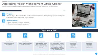 Playbook For Project Product Administration Addressing Project Management Office Charter Portrait PDF