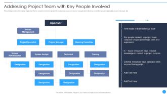 Playbook For Project Product Administration Addressing Project Team With Key People Involved Icons PDF
