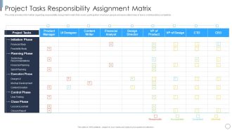 Playbook For Successful Project Management Project Tasks Responsibility Assignment Matrix Diagrams PDF