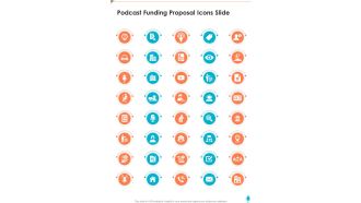 Podcast Funding Proposal Icons Slide One Pager Sample Example Document