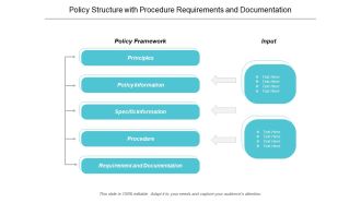 Policy Structure With Procedure Requirements And Documentation Ppt Powerpoint Presentation Inspiration Graphics