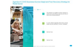 Post COVID Recovery Strategy For Retail Industry Agenda Of COVID Business Survive Adapt And Post Recovery Strategy For Retail Sector Information PDF