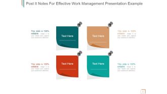 Post It Notes For Effective Work Management Ppt PowerPoint Presentation Design Ideas