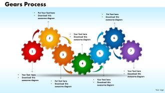 PowerPoint Process Gears Process Teamwork Ppt Slides