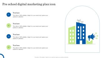 Pre School Digital Marketing Plan Icon Ppt Slides Samples PDF