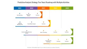 Predictive Analysis Strategy Five Years Roadmap With Multiple Activities Introduction