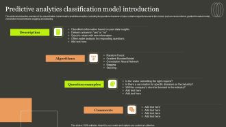 Predictive Analytics Methods Predictive Analytics Classification Model Introduction Designs PDF