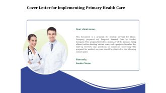Primary Healthcare Implementation Service Cover Letter For Implementing Primary Health Care Structure PDF