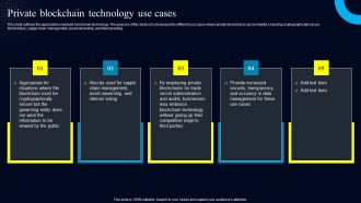 Private Blockchain Technology Use Cases Introduction PDF