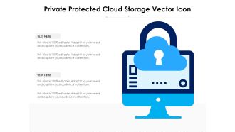 Private Protected Cloud Storage Vector Icon Ppt PowerPoint Presentation Gallery File Formats PDF
