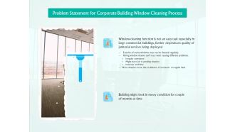 Problem Statement For Corporate Building Window Cleaning Process Ppt Ideas Slides PDF