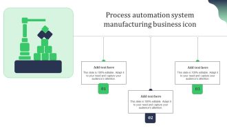 Process Automation System Manufacturing Business Icon Designs PDF