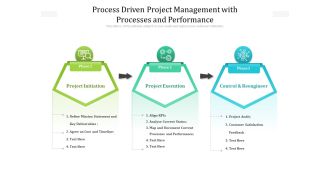 Process Driven Project Management With Processes And Performance Ppt PowerPoint Presentation Infographic Template Diagrams PDF