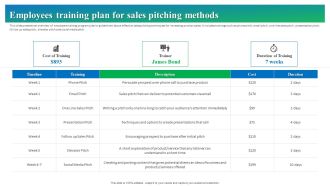 Process Enhancement Plan To Boost Sales Performance Employees Training Plan For Sales Pitching Methods Rules PDF