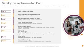 Process Enhancement Program Success Develop An Implementation Plan Infographics PDF