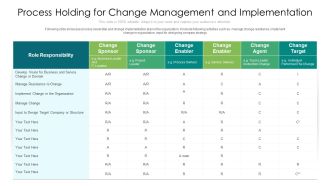 Process Holding For Change Management And Implementation Ppt PowerPoint Presentation Gallery Gridlines PDF