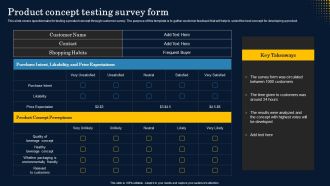 Product Concept Testing Survey Form Graphics PDF